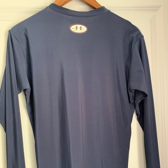 Under Armour Dark Blue Compression Long Sleeve Shirt, Men's Size XXL - Picture 4 of 6